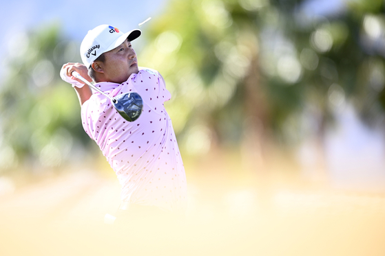 Lee Kyoung-hoon of Korea playing during the first round of The American Express 2025 at Nicklaus Tournament Course on Jan. 16, 2025 in La Quinta, California. [GETTY IMAGES]