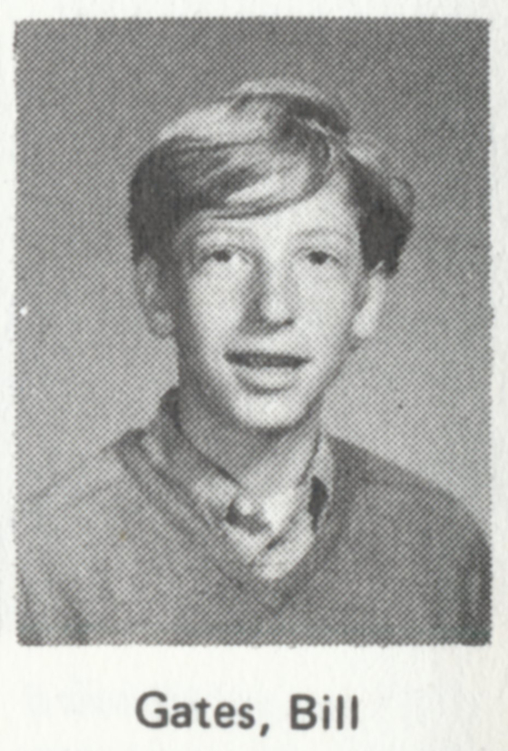 Bill Gates in Lakeside School's directory photo for the 1971-72 school year [LAKESIDE SCHOOL] 