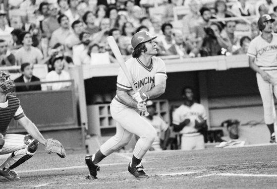Cincinnati Reds' Pete Rose in a baseball game against the New York Mets, on July 24, 1978, at New York's Shea Stadium.  [AP/YONHAP]