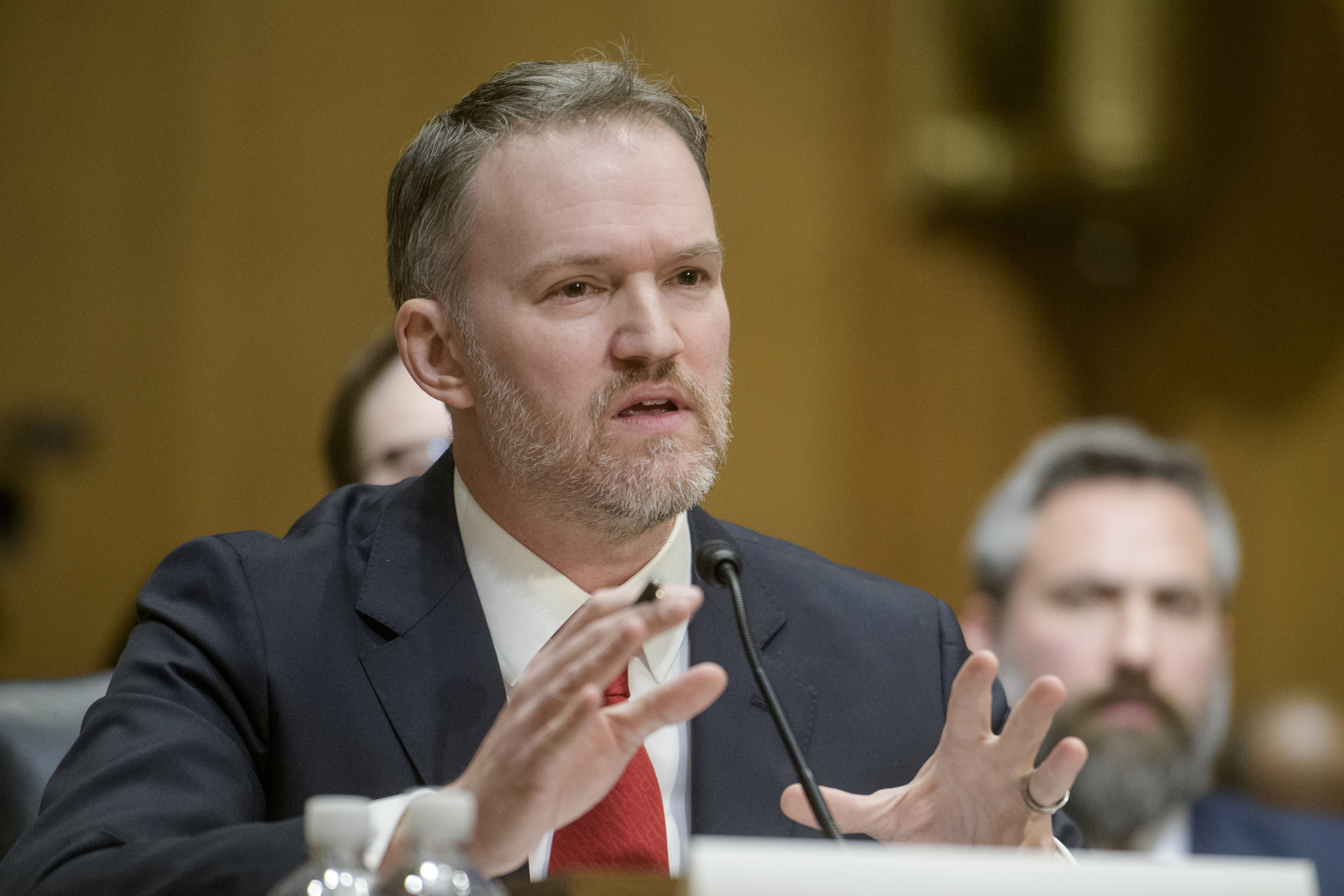 Jamieson Greer, President Donald Trump's nominee to be United States Trade Representative, with the rank of Ambassador, appears before the Senate Committee on Finance for his pending confirmation on Capitol Hill, Washington on Feb. 6. [AP/YONHAP]