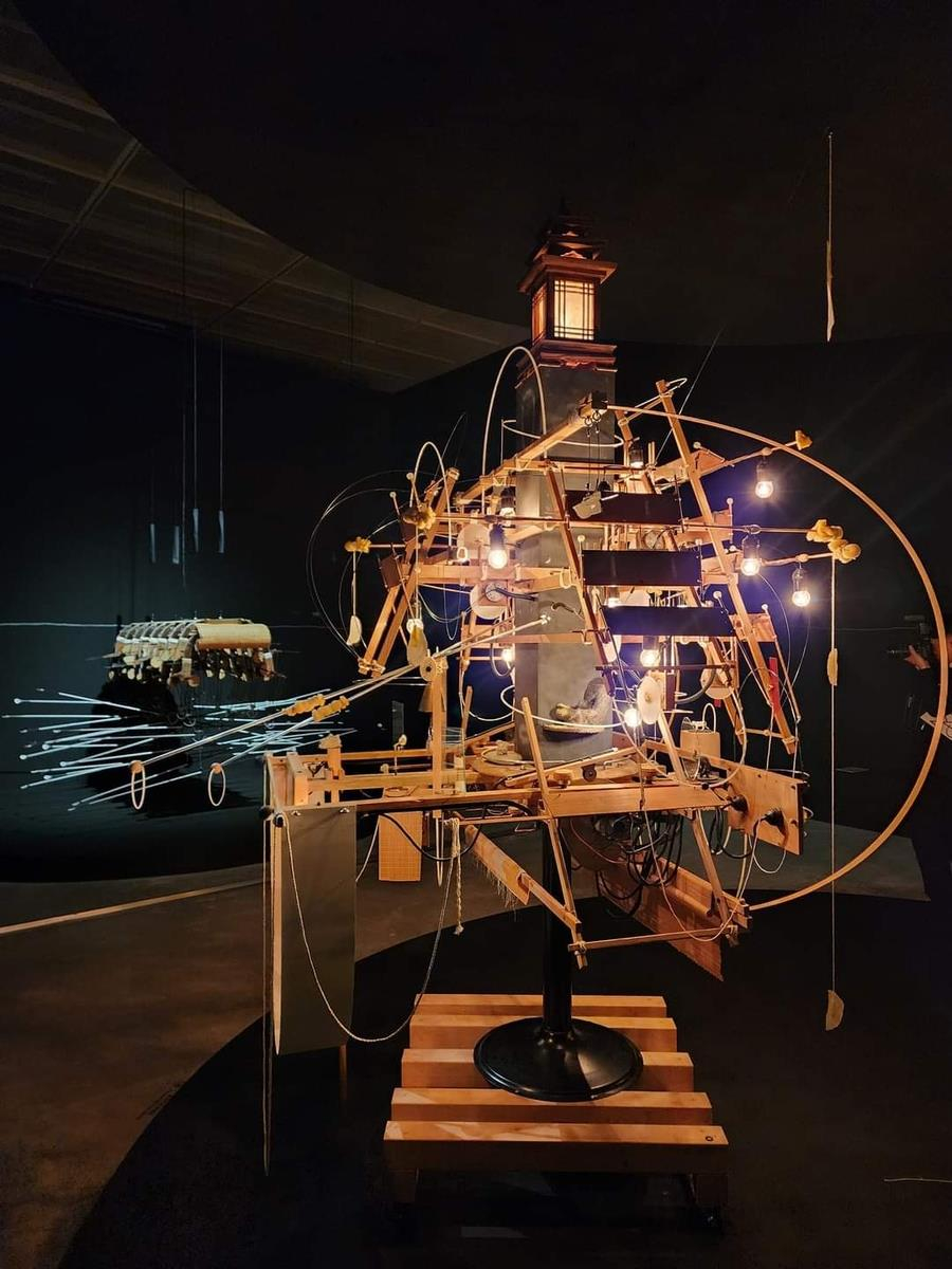 Artist Yang Jung-uk's kinetic sculpture is on display at the Seoul gallery of the National Museum of Modern and Contemporary Art on Oct. 24, 2024 [YONHAP] 