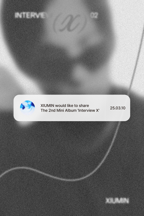 The teaser image of Xiumin's upcoming solo album ″Interview X″ released Friday [INB100]