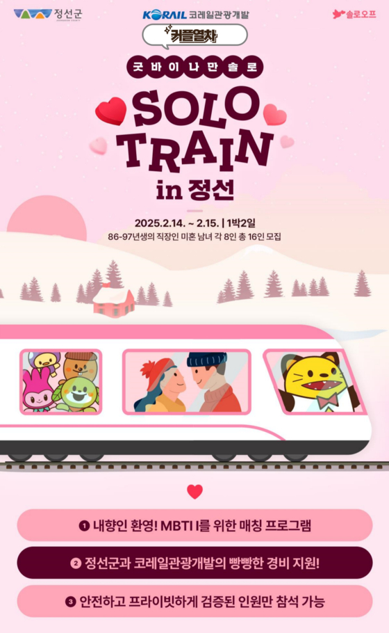 The ″Solo Train in Jeongseon″ program poster [KORAIL TOURISM DEVELOPMENT]