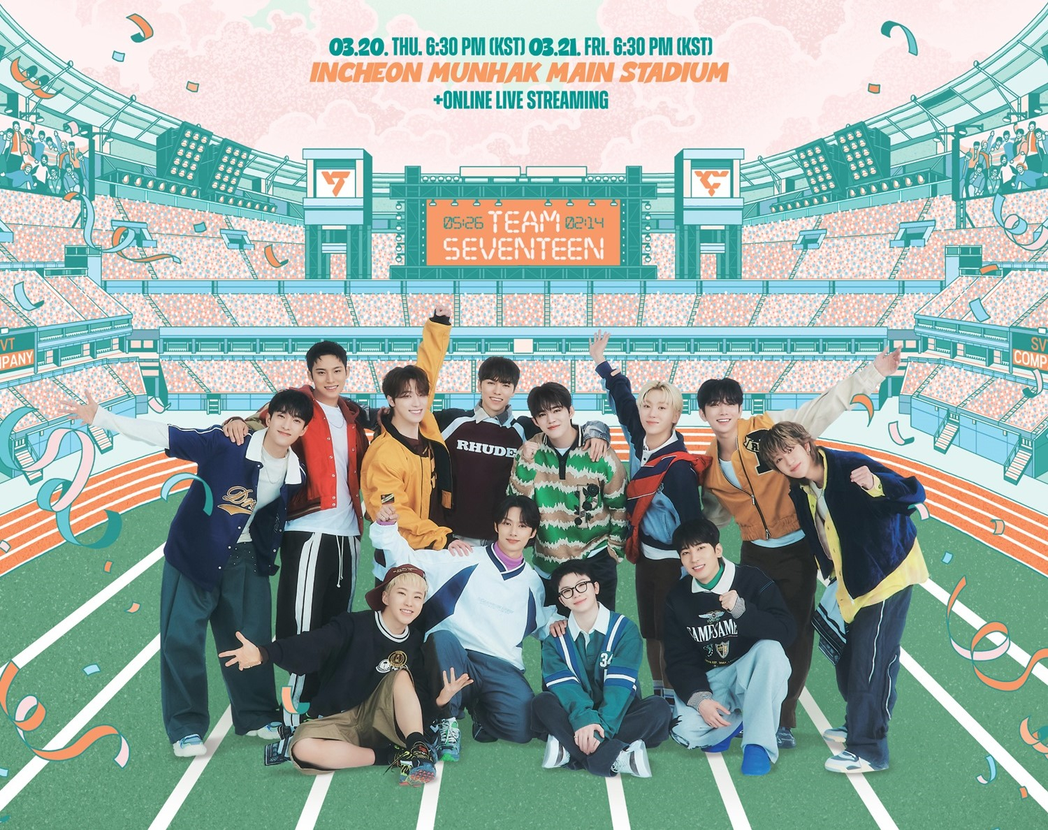 Boy band Seventeen in an official poster for its upcoming fan meet and greet events “Carat Land″ [PLEDIS ENTERTAINMENT]