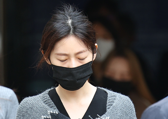 Late actor Kim Sae-ron at the Seoul Central District Court on March 8, 2023 [YONHAP]