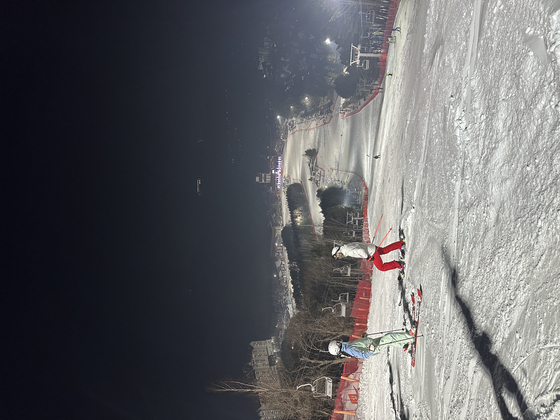 The view from the top of Red, Yongpyong's double black diamond. [MONICA CHIN]