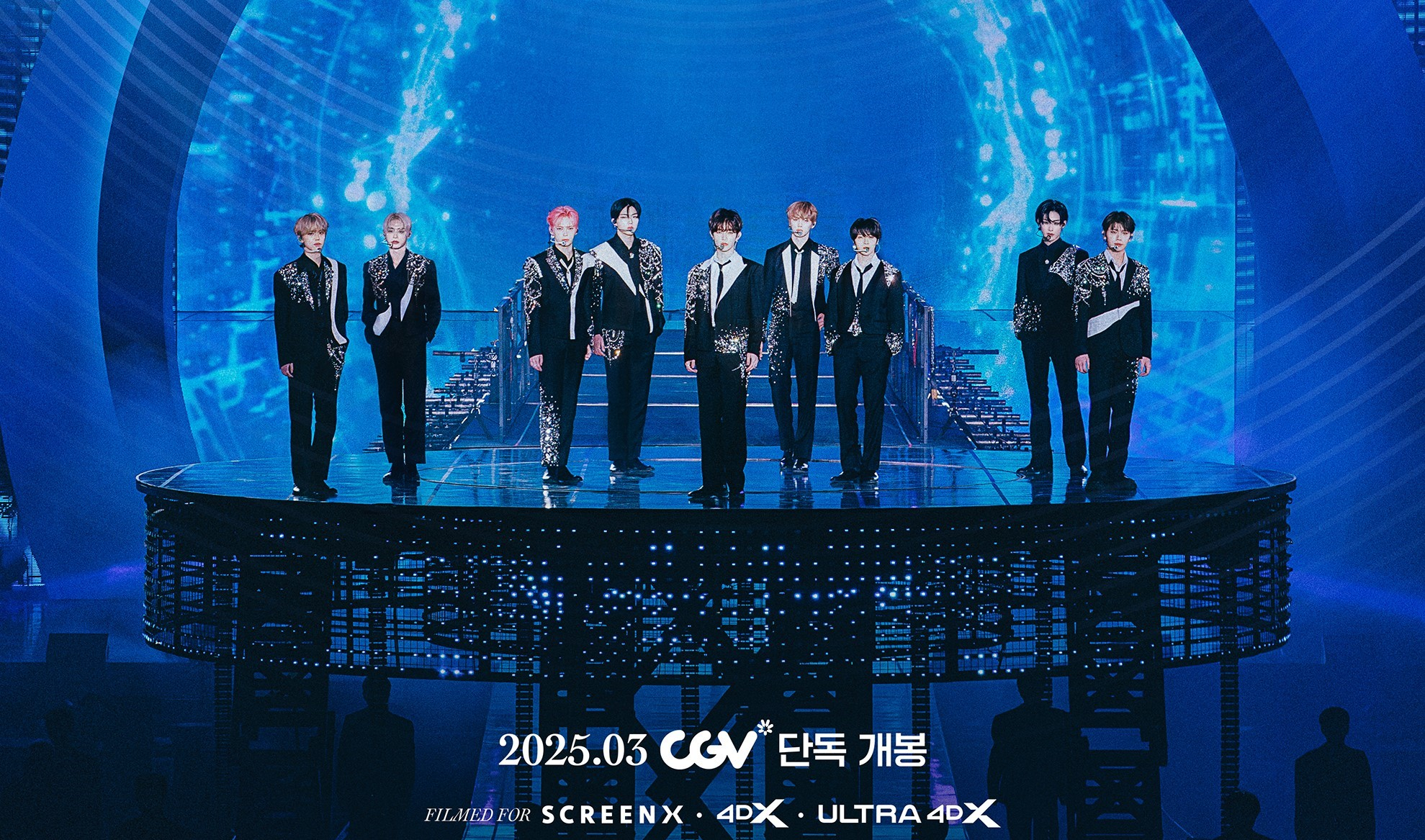 Boy band ZeroBaseOne in an official poster for ″ZeroBaseOne The First Tour [Timeless World] in Cinemas” [CJ 4DPLEX]
