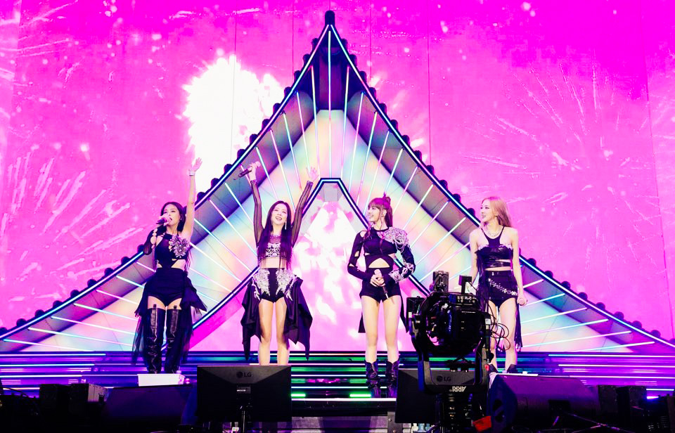 Girl group Blackpink at 2023 Coachella Valley Music and Arts Festival, which took place from April 14 through 23, 2023. [YG ENTERTAINMENT]