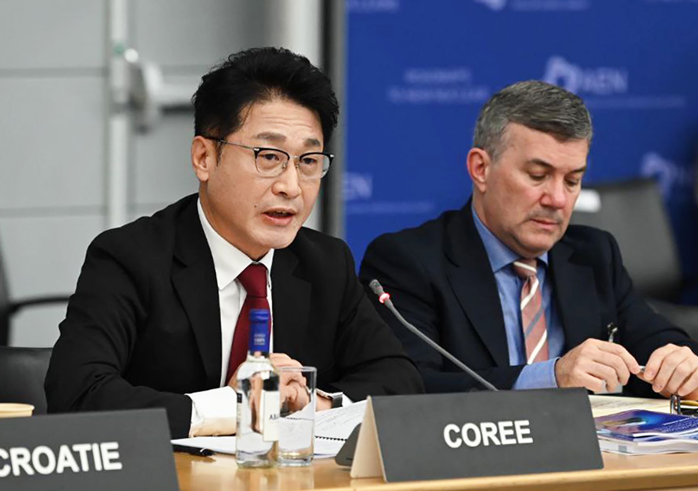 Deputy Minister for Energy Policy Lee Ho-hyeon participates at the second Roadmaps to New Nuclear conference in Paris on Sept. 19, 2024. [MINISTRY OF TRADE, INDUSTRY AND ENERGY]