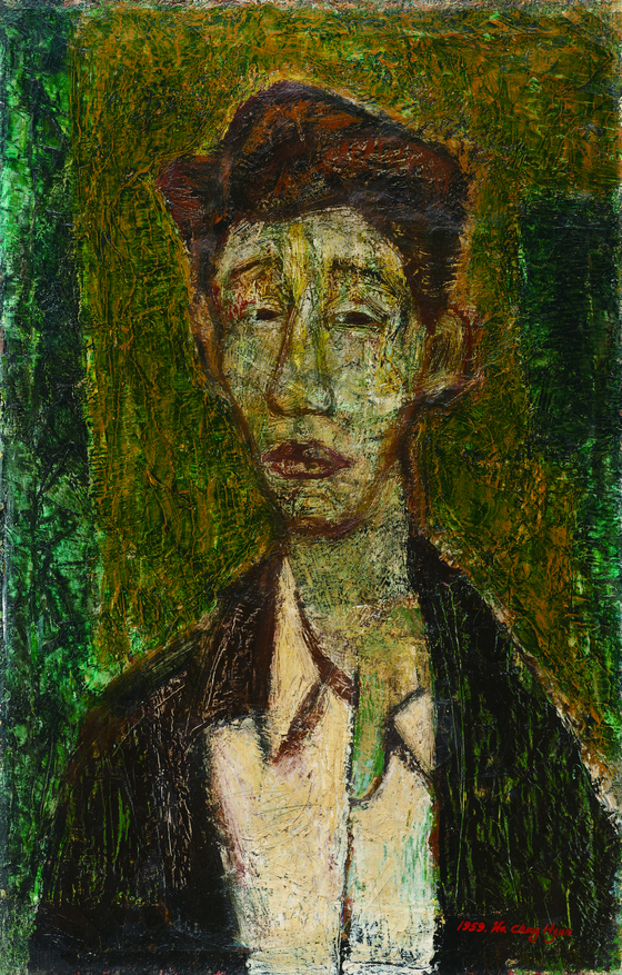 "Self portrait" (1959) by Ha Chong-hyun [ART SONJE CENTER]