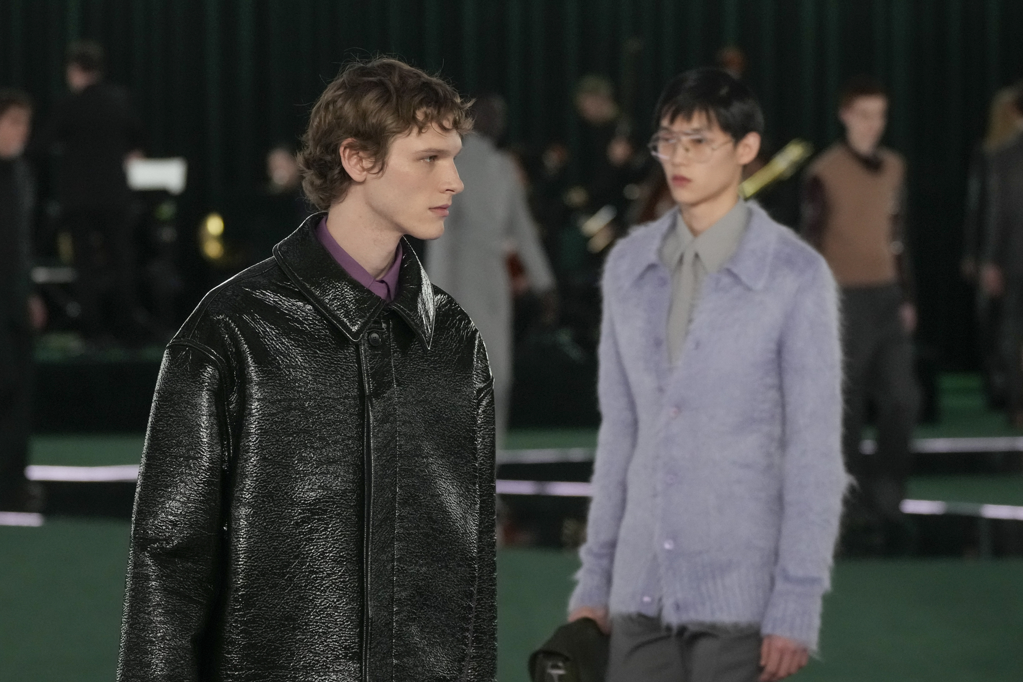 A model wears a creation as part of the Gucci Fall/Winter 2025-2026 men's and women's collection, presented in Milan, Italy, on Feb. 25. [AP/YONHAP] 