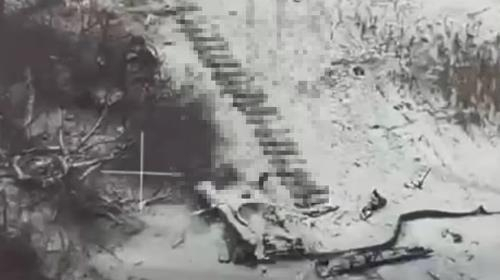A photo released by the Ukrainian military in December last year that shows bodies presumed to be of Russian and North Korean soldiers killed in action. [SCREEN CATPURE]