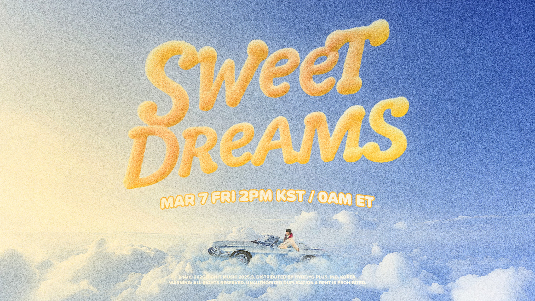 A promotional image for J-Hope's upcoming digital single “Sweet Dreams (feat. Miguel)″ [BIGHIT MUSIC]