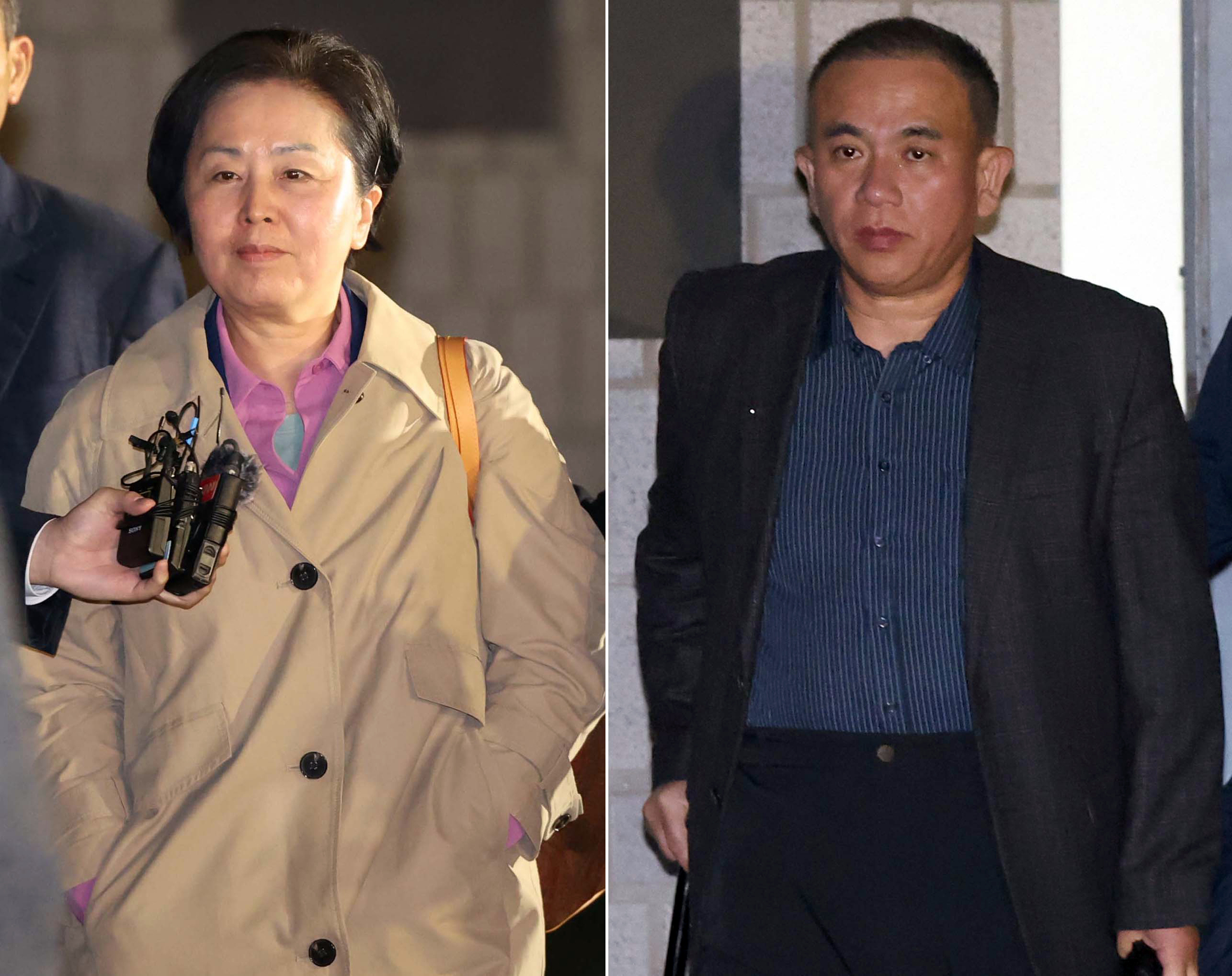 A stock photo of former People Power Party lawmaker Kim Young-sun, left, and self-proclaimed power broker Myung Tae-kyun. [YONHAP]