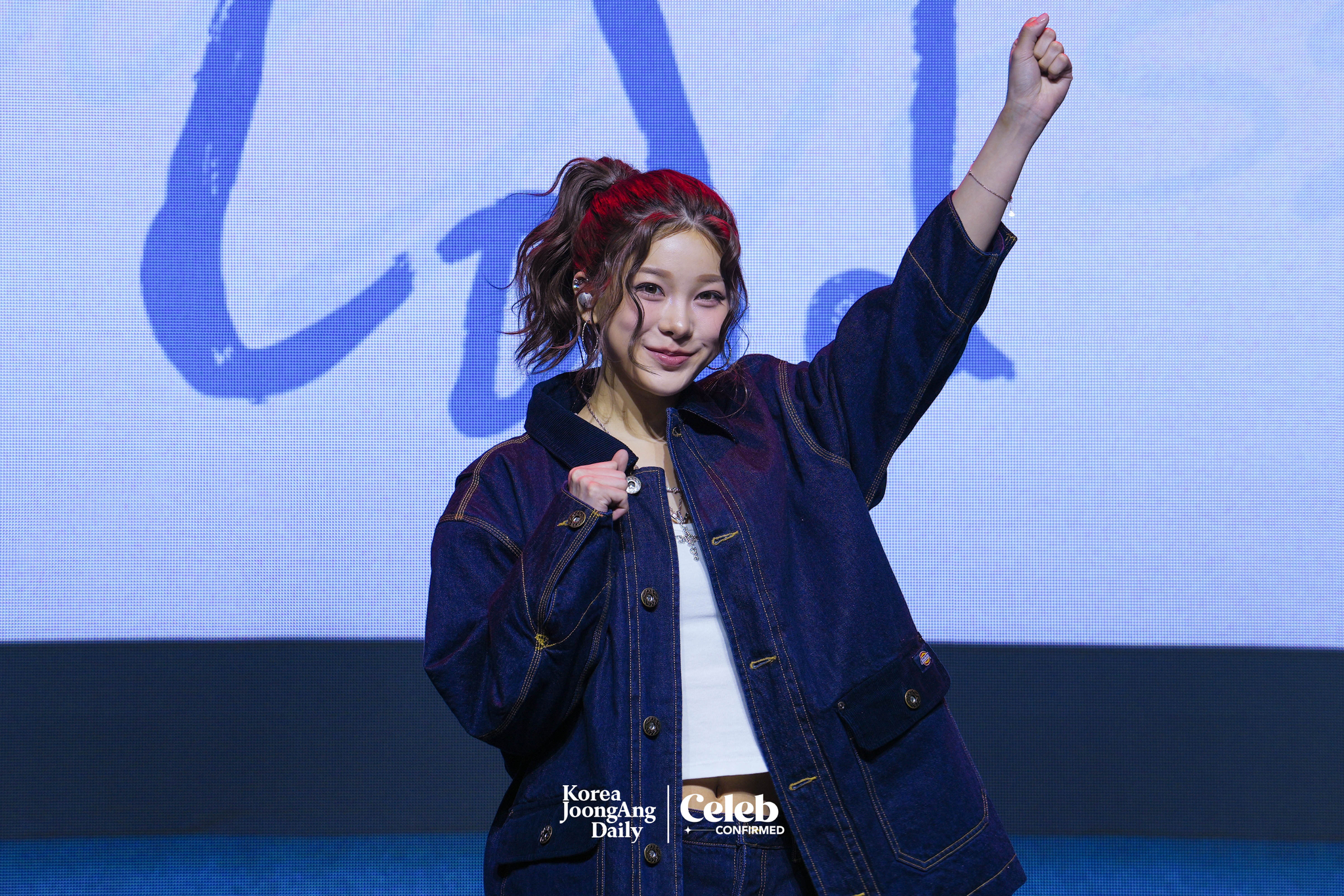 Young Posse's Jiana poses for photos during a showcase held on March 4 at Yes24 Wanderloch Hall in western Seoul for the release of its special album “Cold.” [DANIELA GONZALEZ PEREZ]