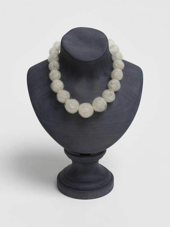 "Hair Necklace (silver)" by Mona Hatoum [WHITE CUBE]