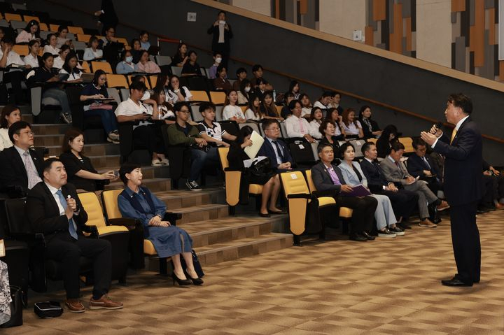 A study abroad fair is held at Chiang Mai University in Thailand on Sept. 26, 2024. [NORTH CHUNGCHEONG PROVINCIAL GOVERNMENT]