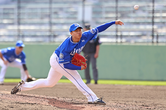 Samsung rookie pitcher Bae Chan-seung. [SAMSUNG LIONS