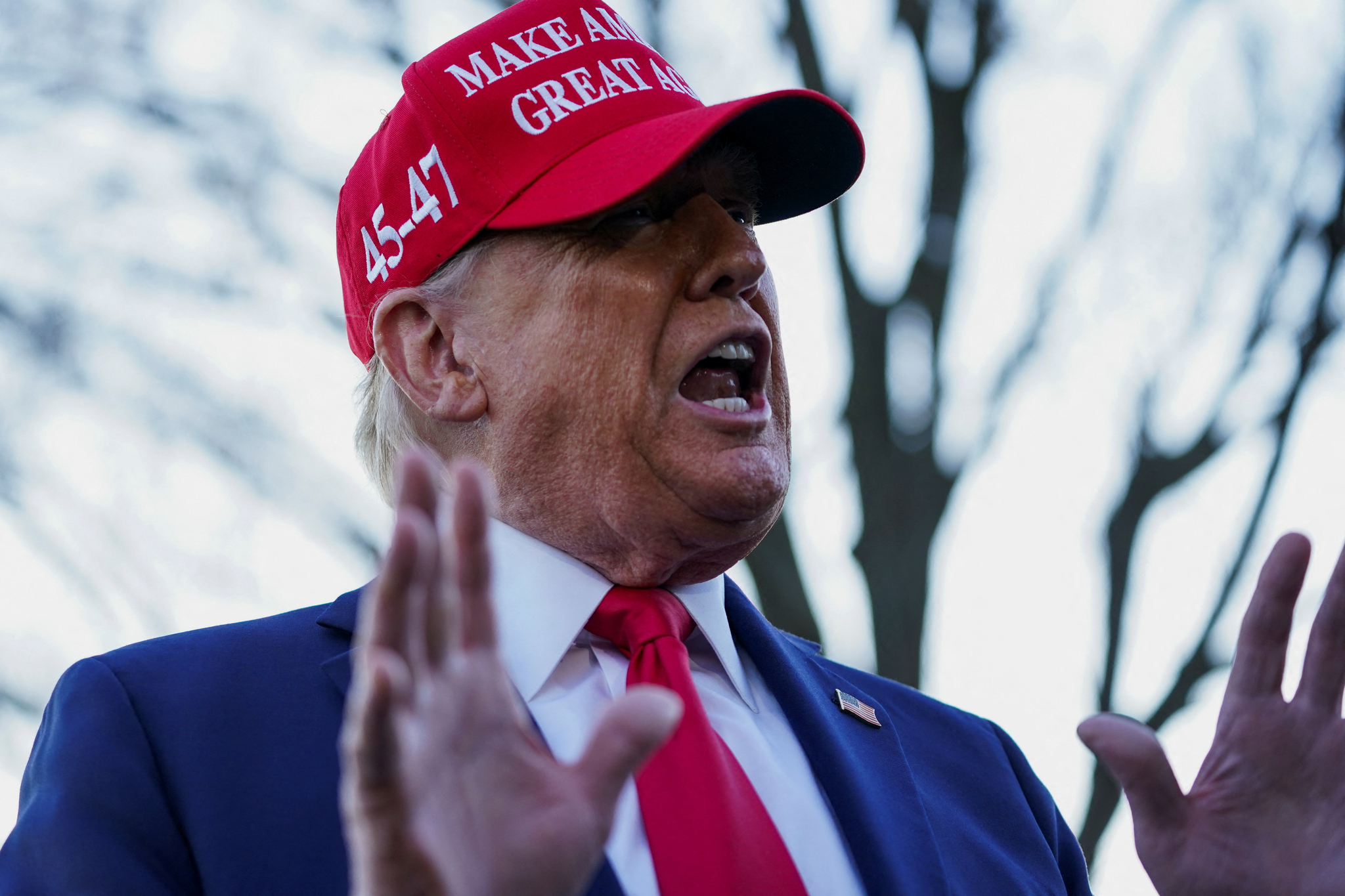 U.S. President Donald Trump on Feb. 28 [REUTERS/YONHAP]