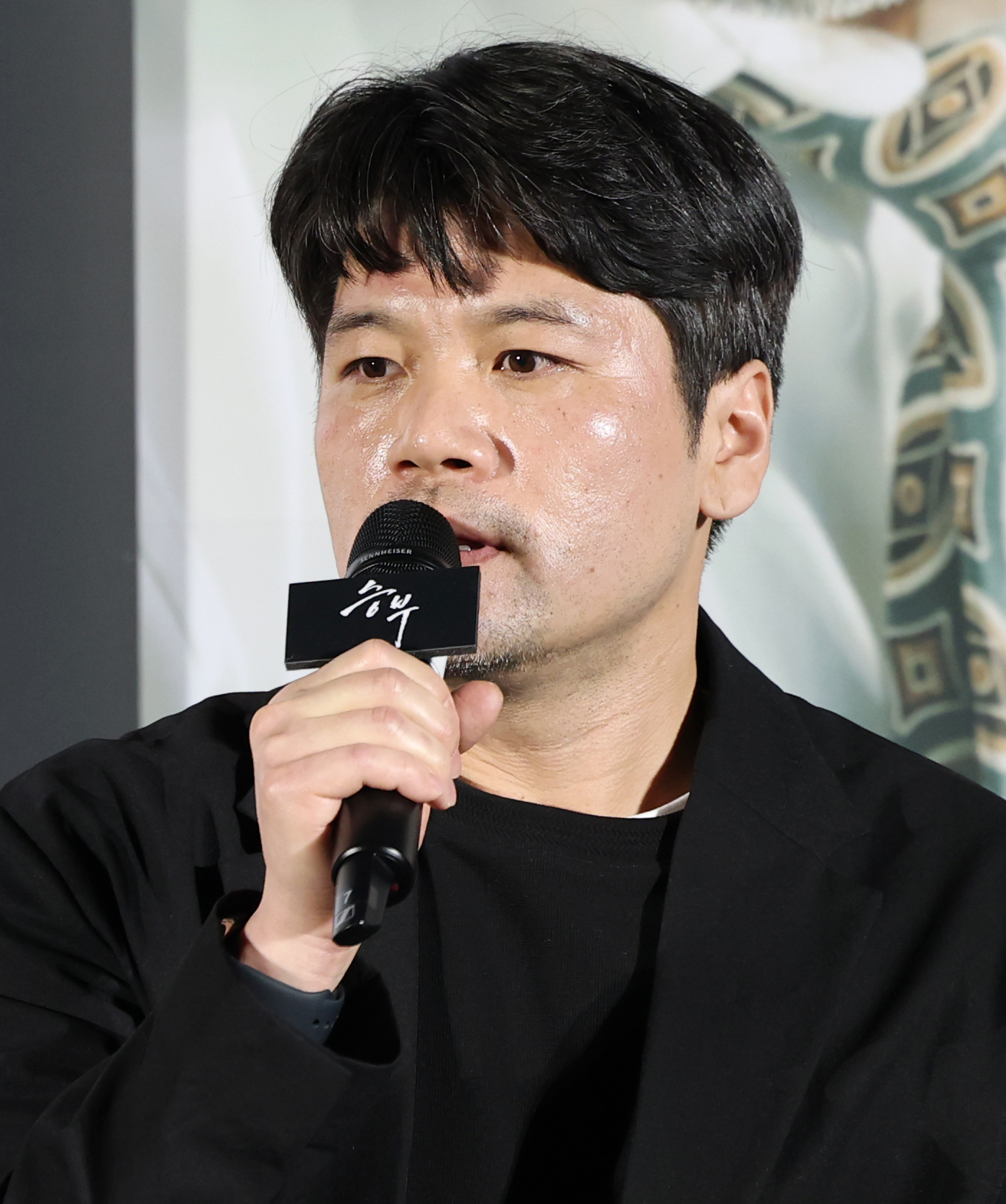 Director Kim Hyung-ju of film ″The Match″ speaks during the film's press conference held in Yongsan District, central Seoul, on March 7. [NEWS1]