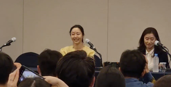 ADOR CEO Min Hee-jin at Friday's press conference [YOON SO-YEON]