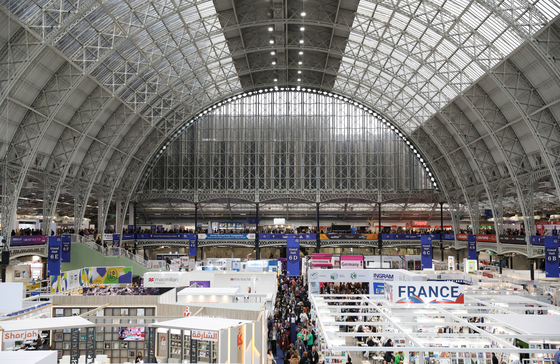 A view of the London Book Fair in London, Britain, on March 12, 2024. [YONHAP]