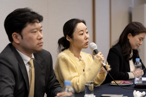 ADOR CEO Min Hee-jin during Friday's press conference [JOINT PRESS CORPS]