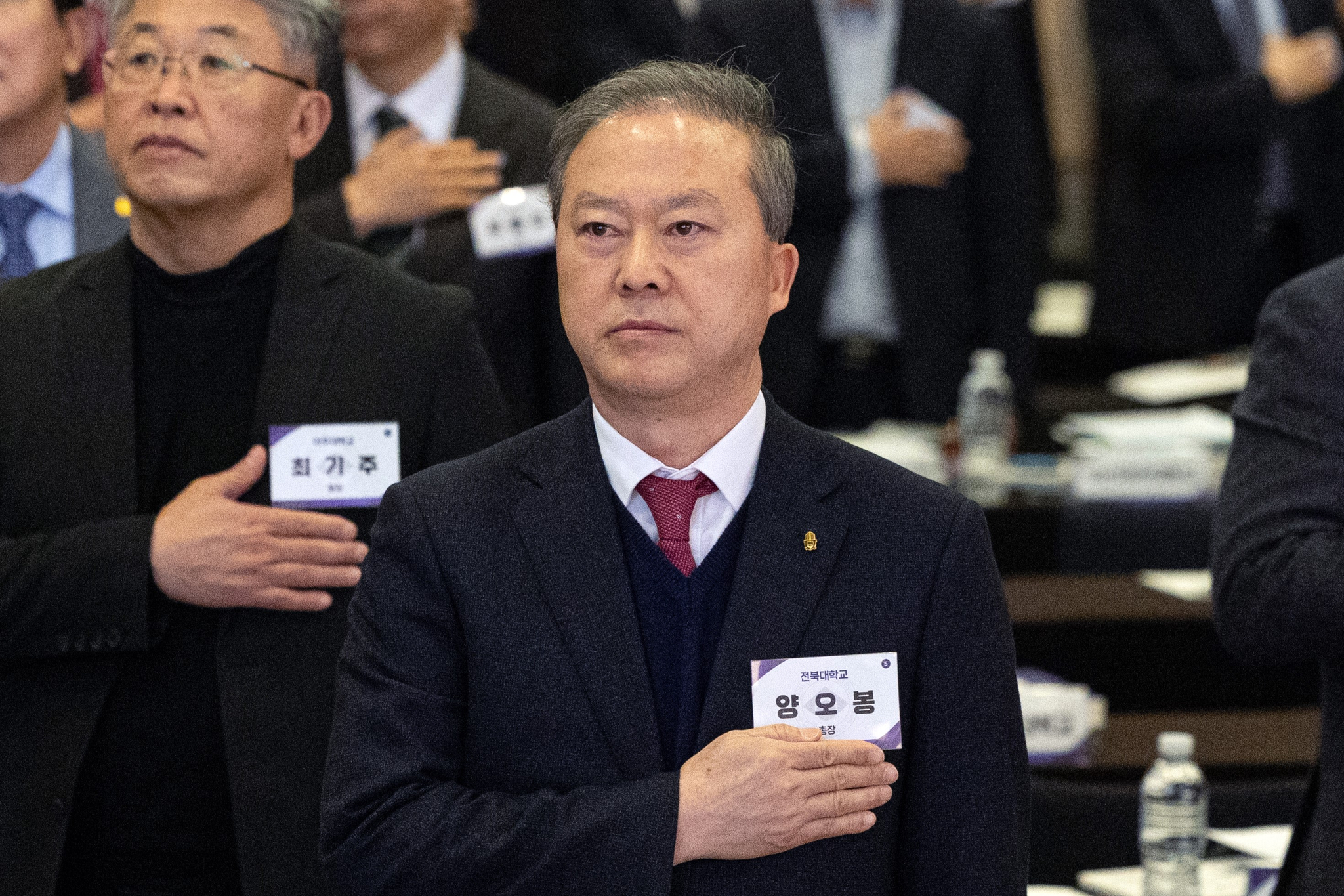 Yang O-bong, the chairman of the Korean Council for University Education, attends the annual council meeting with university presidents on Jan. 22. [NEWS1]