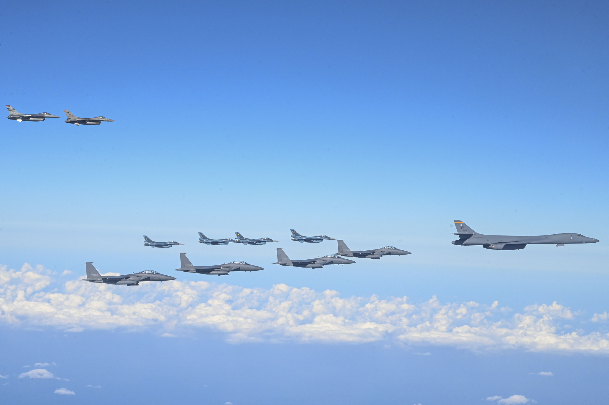 Fighter jets during a joint air drill by South Korea, the United States and Japan on Nov. 3, 2024. [JOINT PRESS CORPS]