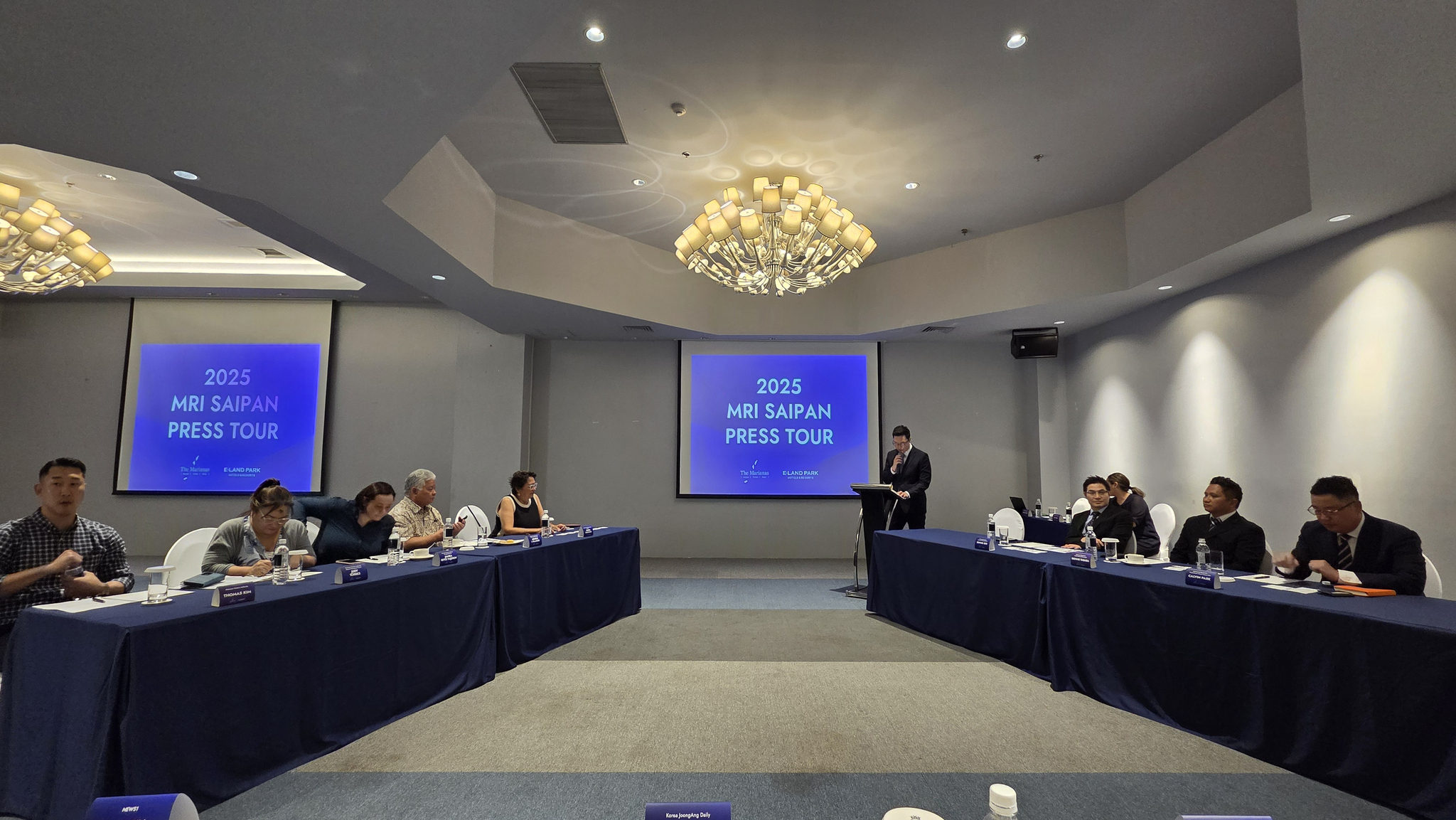 A press conference held on March 5 at the Kensington Hotel Saipan [YOON SO-YEON]
