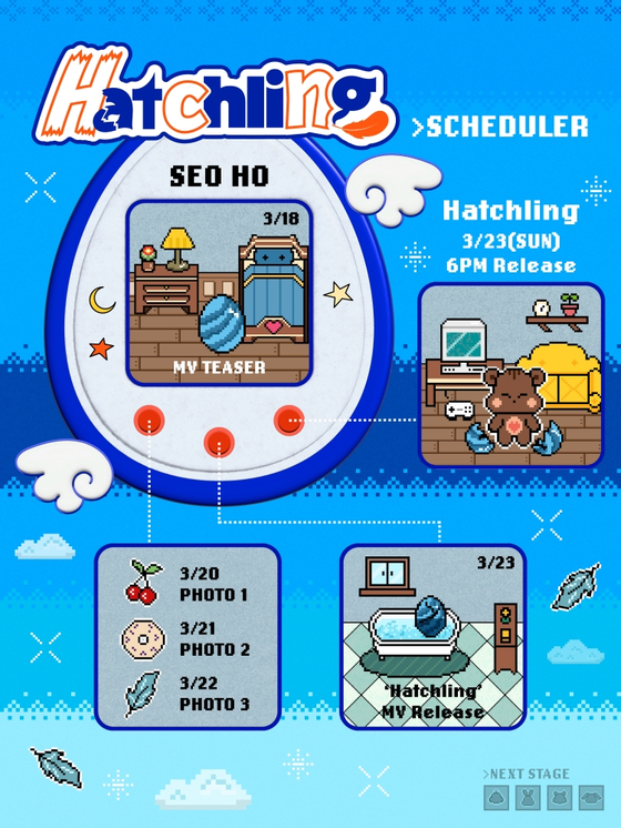 Oneus member Seoho's ″Hatchling″ solo single schedule poster [RBW]