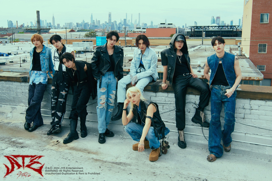 Boy band Stray Kids, winner of the K-pop Album of the Year at the iHeartRadio Music Awards 2025 [JYP ENTERTAINMENT]