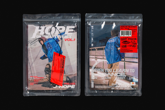 The album covers for J-Hope's solo EP, “Hope on the Street Vol. 1” (2024), designed by Ordinary People [ORDINARY PEOPLE]
