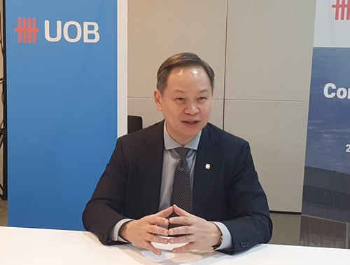 Sam Cheong, managing director and head of United Overseas Bank's Group Foreign Direct Investment Advisory, speaks in an interview with Yonhap News Agency in Seoul on March 25. [YONHAP]