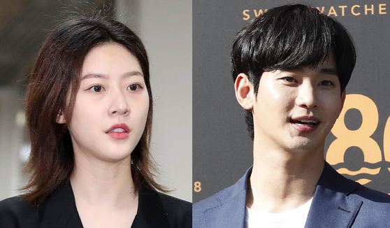 Late actor Kim Sae-ron on April 5, 2023, left, and actor Kim Soo-hyun on July 31, 2024 [NEWS1]