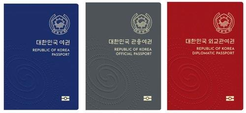 This file photo shows various types of South Korean passports. (Yonhap)