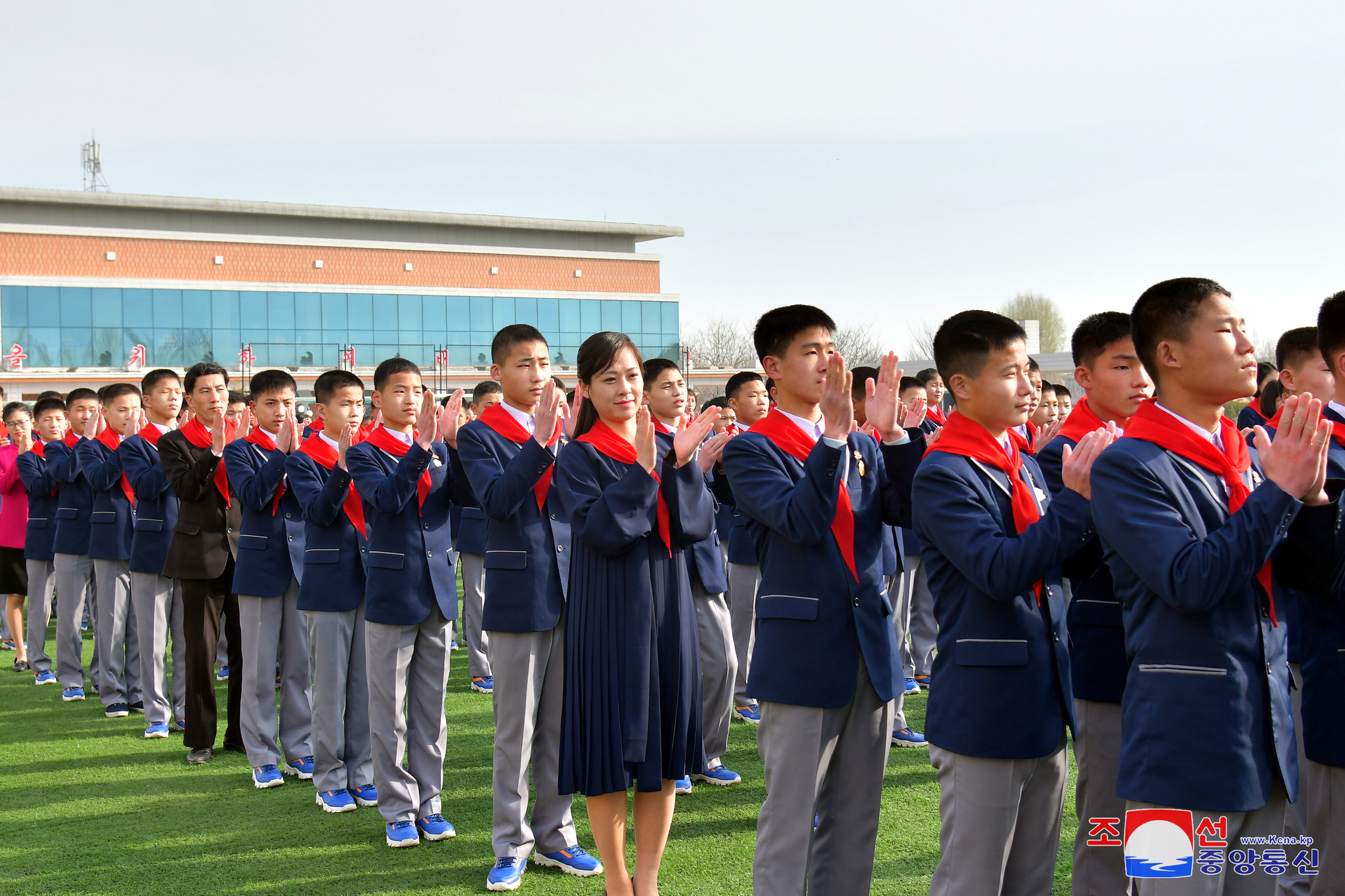 A ceremony for the new academic year at a school in Pyongyang in 2024 [KOREAN CENTRAL NEWS AGENCY]