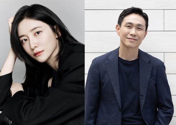 Actors Park Ji-hyun, left, and Oh Jung-se [EACH AGENCY]