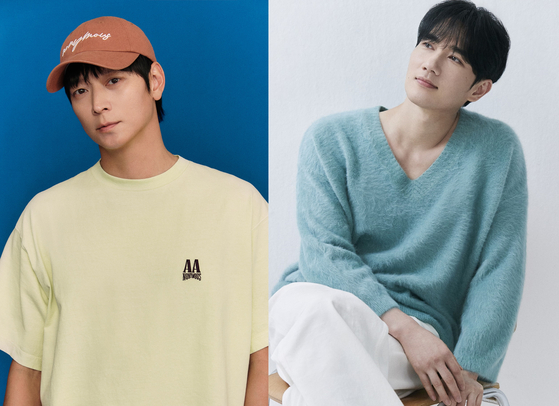 Actors Gang Dong-won, left, and Um Tae-goo [EACH AGENCY]