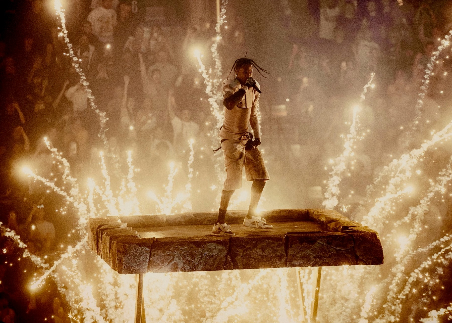 Travis Scott performs during a concert. [LIVE NATION KOREA]