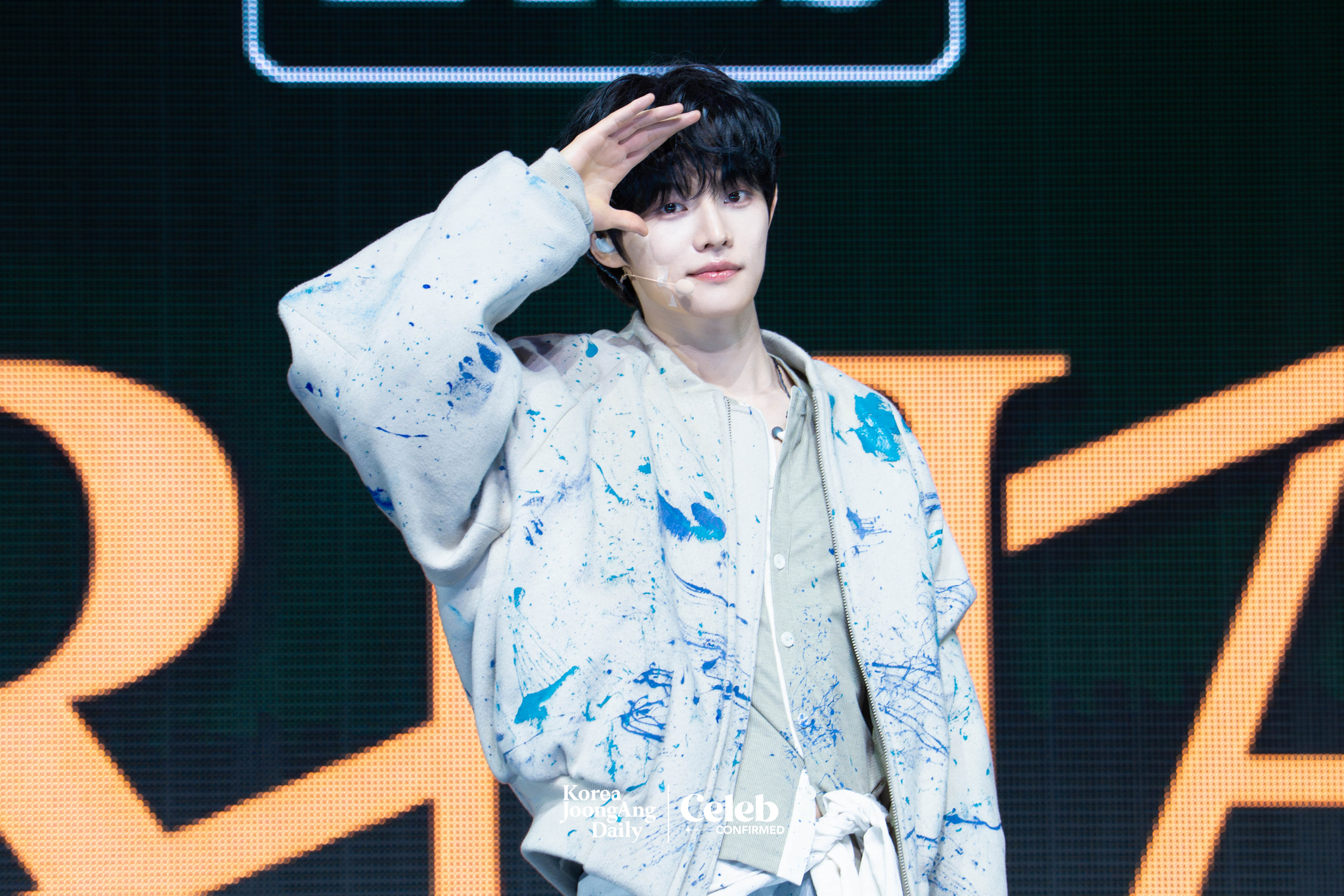 Close Your Eyes' Jeon Min-wook poses for photos during a showcase held at the Yes24 Live Hall in eastern Seoul on April 2 for the release of the first EP “Eternalt.” [DANIELA GONZALEZ PEREZ]