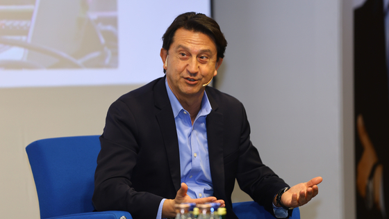 Hyundai Motor CEO Jose Munoz speaks during a townhall meeting in India on March 4. [HYUNDAI MOTOR]