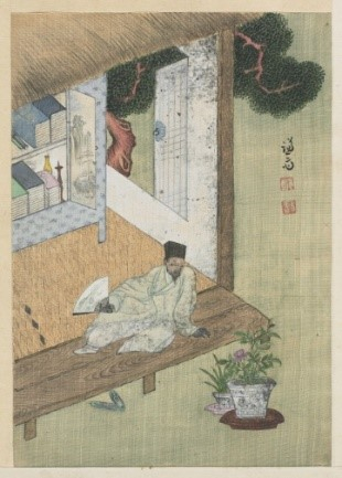″Dokseo Yeogado″ (Scholar Reading in Leisure, unknown) by Gyeomjae Jeong Seon on display at the ″Gyeomjae Jeong Seon″ exhibition held at the Hoam Museum of Art in Gyeonggi [KANSONG ART & CULTURE FOUNDATION]
