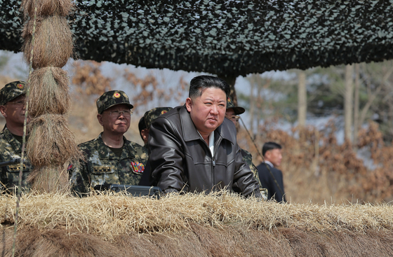 North Korean leader Kim Jung-un on April 4 [RODONG SINMUN]