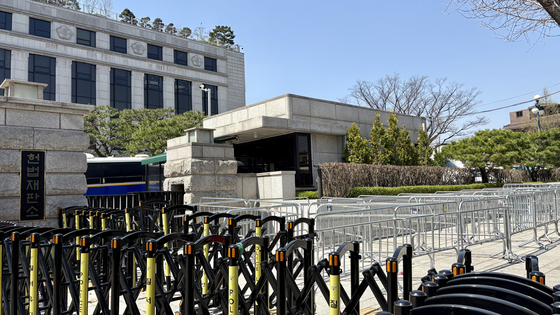 The Constitutional Court in central Seoul on April 8 [JOONGANG ILBO]