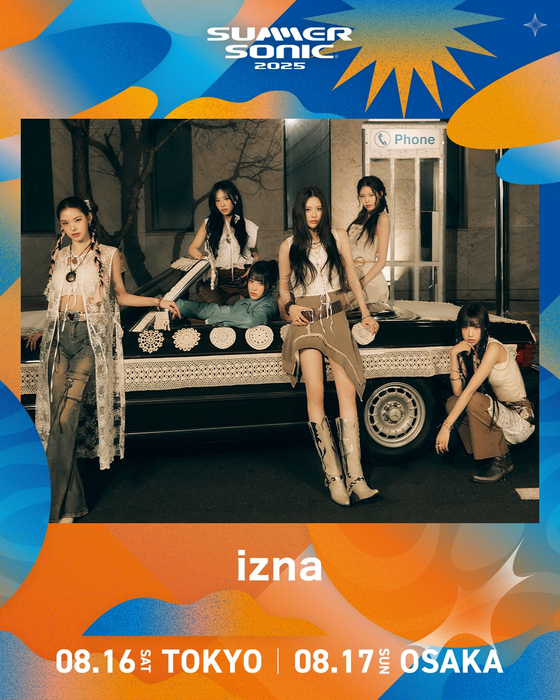 Girl group izna's lineup announcement for Summer Sonic 2025 [WAKEONE ENTERTAINMENT]