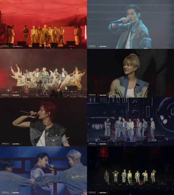 Boy band Enhypen's performance at the Coachella Valley Music and Arts Festival on April 12 [BELIFT LAB]