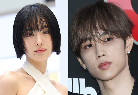 Actor Nana, left, and singer Sunwoo of boy band The Boyz [NEWS1]