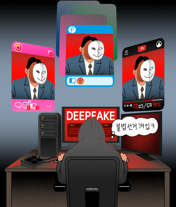 This stock image shows a person generating deepfake photos and videos using AI technology. [GETTY]