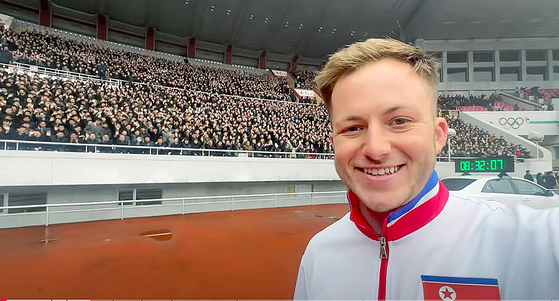 YouTuber Harry Jaggard in a video posted on April 14, running for the Pyongyang International Marathon held on April 6. [SCREEN CAPTURE]
